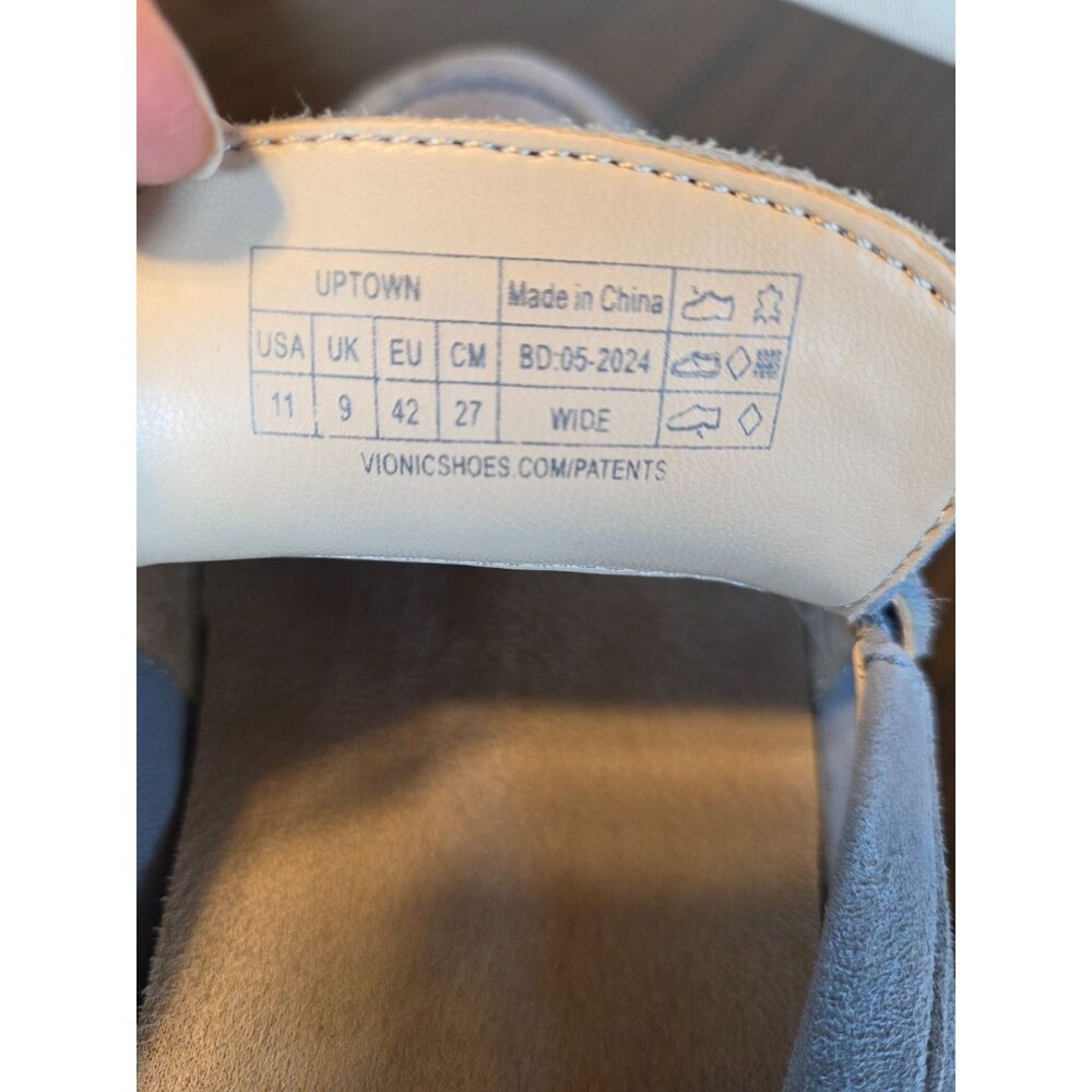 Vionic Uptown Loafers Womens 11 WIDE Skyway Blue Suede Comfort  Quiet Luxury - Picture 5 of 7